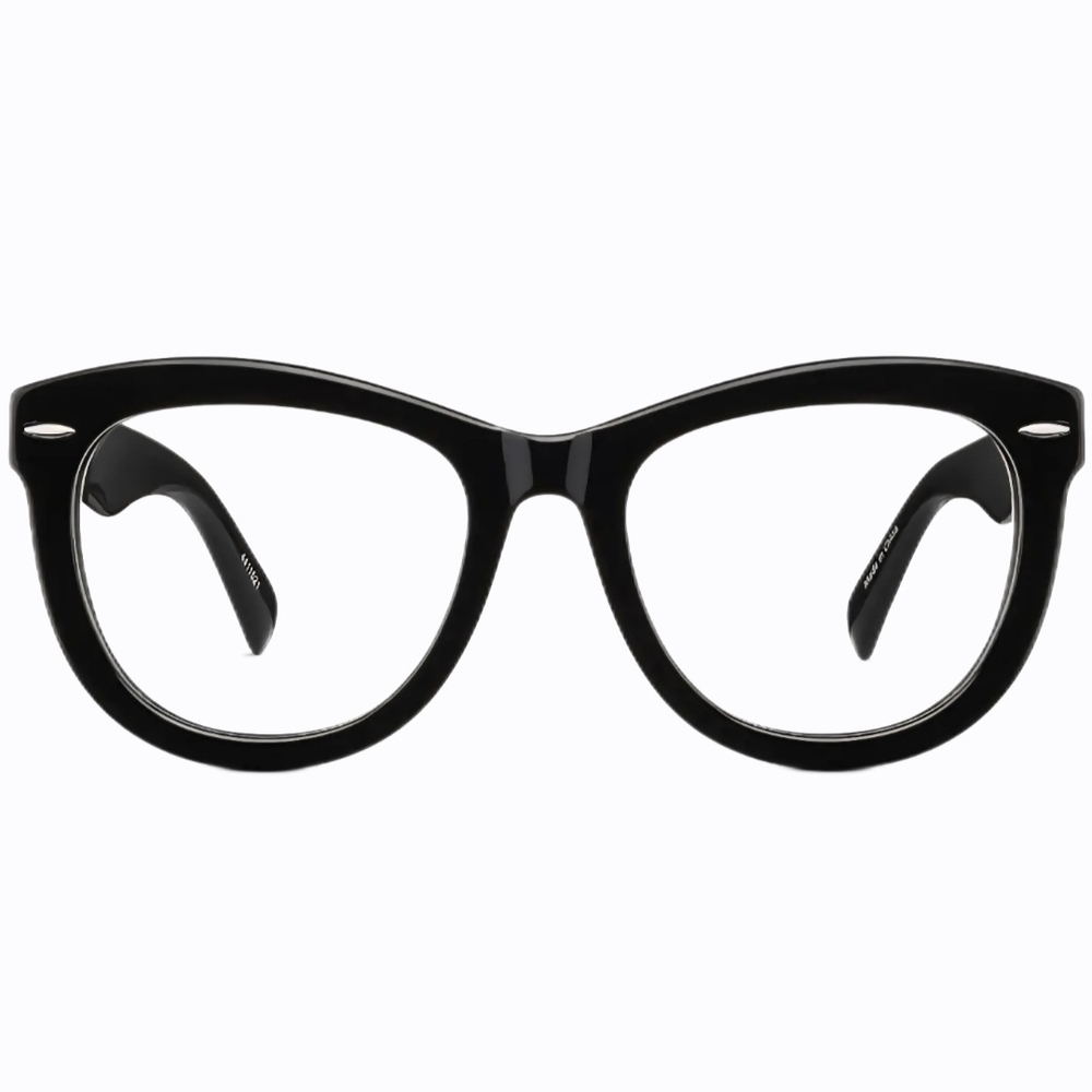 Black Cat-Eye Glasses Unisex Large Bold Statement Glasses See Pic For Measuremnt